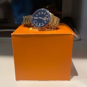 Tory Burch gold and navy watch